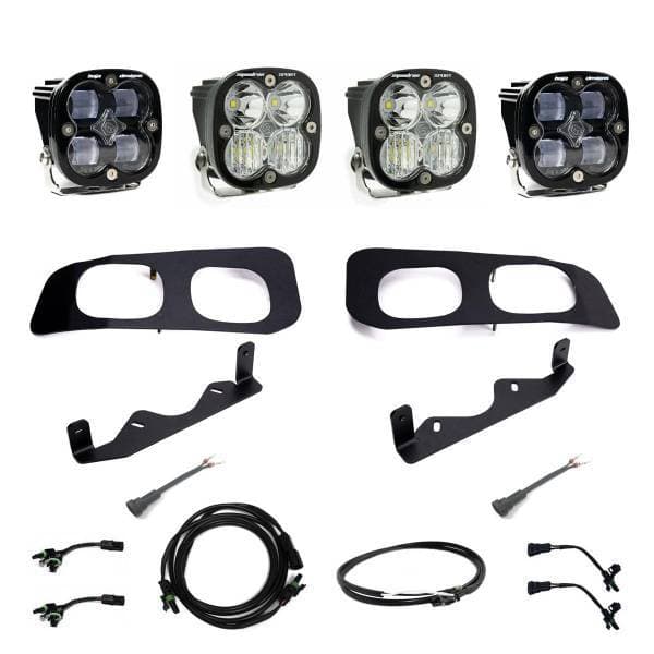 Baja Designs 2023+ Ford F250/F350 Super Duty Squadron SAE/Sport Fog Pocket Kit - Clear