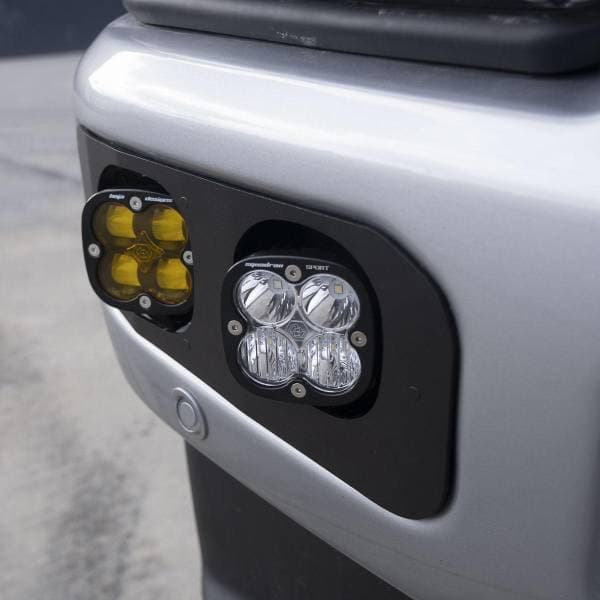 Baja Designs 2023+ Ford F250/F350 Super Duty Squadron SAE/Sport Fog Pocket Kit - Amber Toggle
