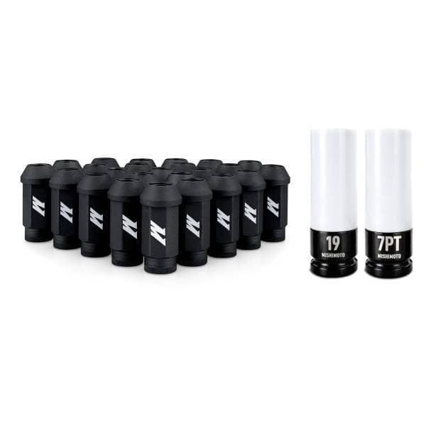 Mishimoto Steel Locking Lug Nuts M14x1.5 24pc Set Black