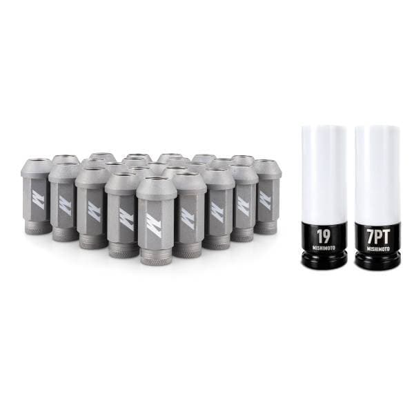 Mishimoto Steel Locking Lug Nuts M14x1.5 24pc Set Silver