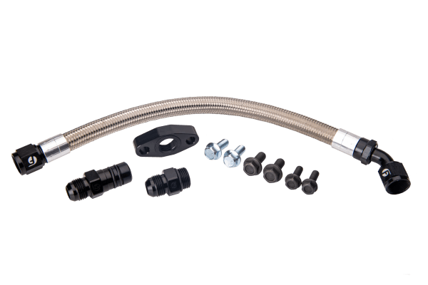 Fleece Performance Universal Cummins Turbo Drain Tube Kit (for 2nd Gen Swaps)