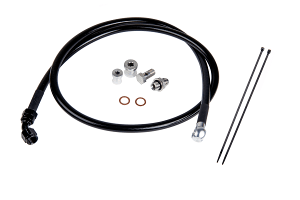 Fleece Performance Duramax Remote Turbo Oil Feed Line Kit for 01-16 6.6L Duramax Turbochargers