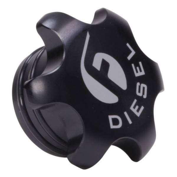 Fleece Performance 13-18 Dodge Cummins Black Anodized Billet Fuel Cap