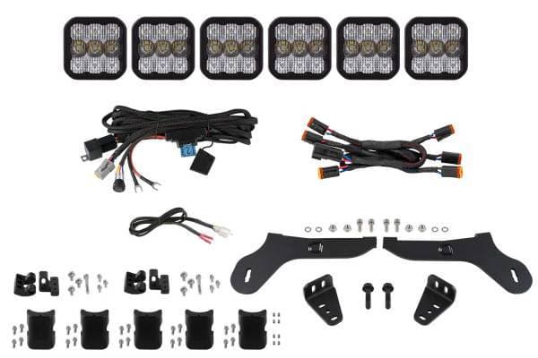 Diode Dynamics 17-20 Ford Raptor SS5 Grille CrossLink Lightbar Kit - Pro White Combo