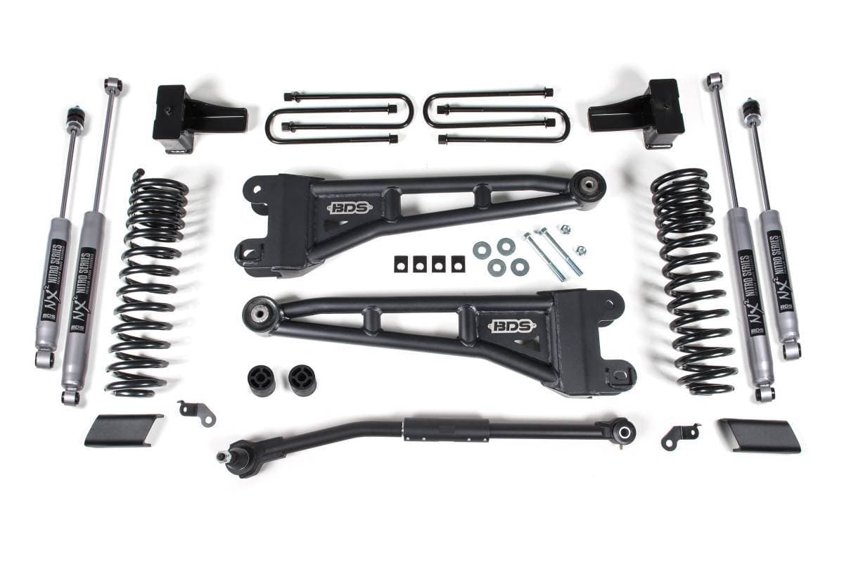 2.5 Inch Lift Kit w/ Radius Arm | Ford F250/F350 Super Duty (2017-2019) 4WD Diesel | FOX 2.0 Performance Series Shocks | BDS Suspension