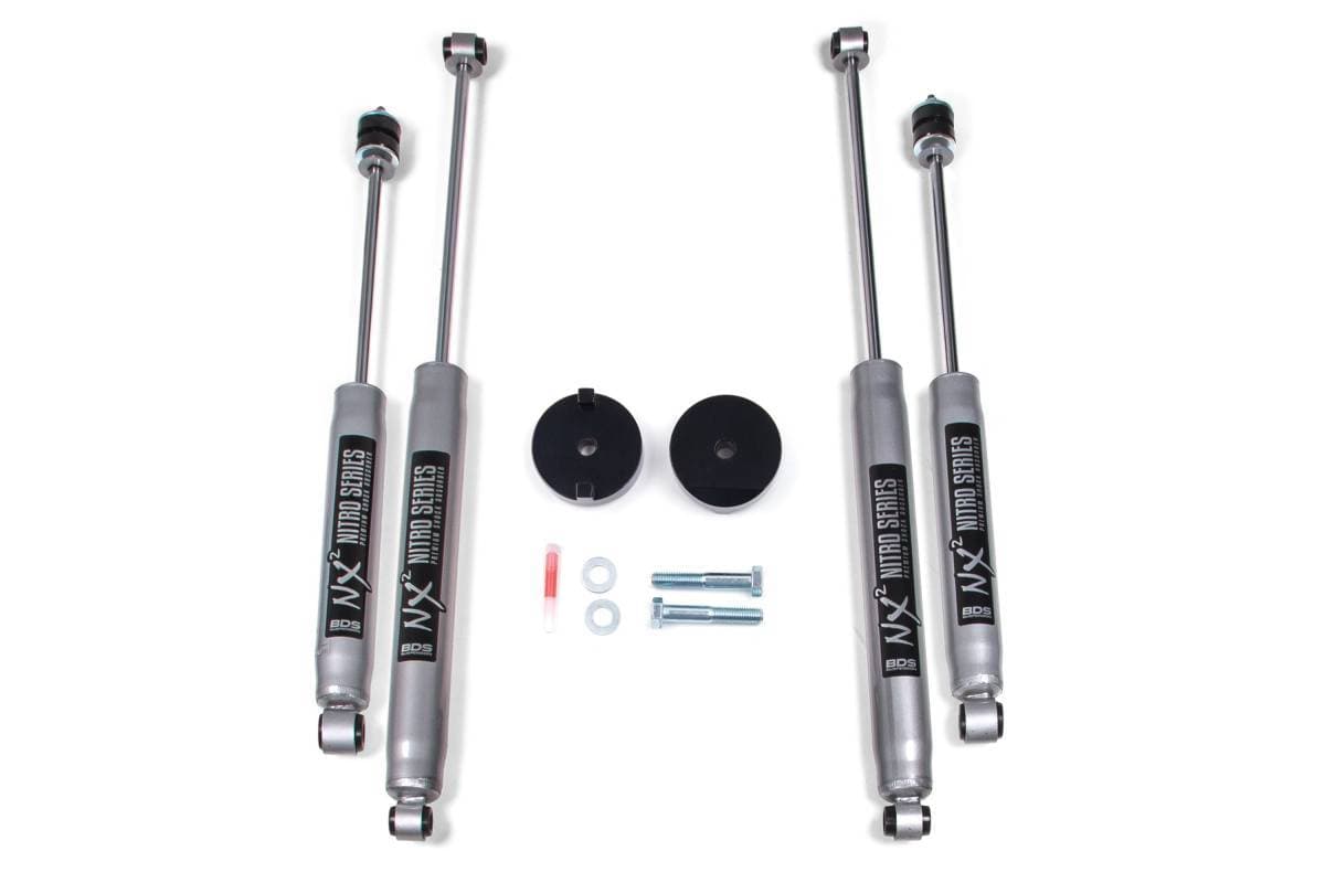 1 Inch Leveling Kit | Coil Spacer | Ford F250/F350 Super Duty (2017-2019) 4WD | w/ FOX 2.0 Performance Series Shocks | BDS Suspension