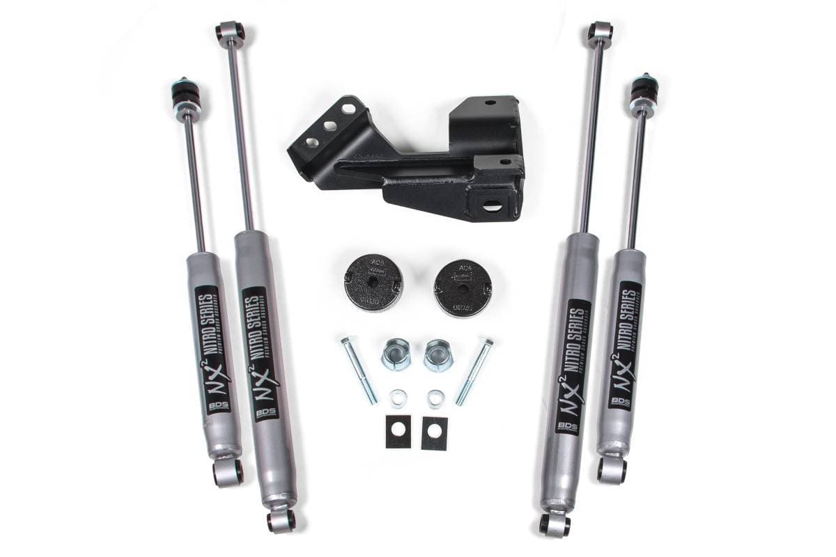 2 Inch Leveling Kit | Coil Spacer | Ford F250/F350 Super Duty (2017-2019) 4WD | w/ FOX 2.0 Performance Series Shocks | BDS Suspension