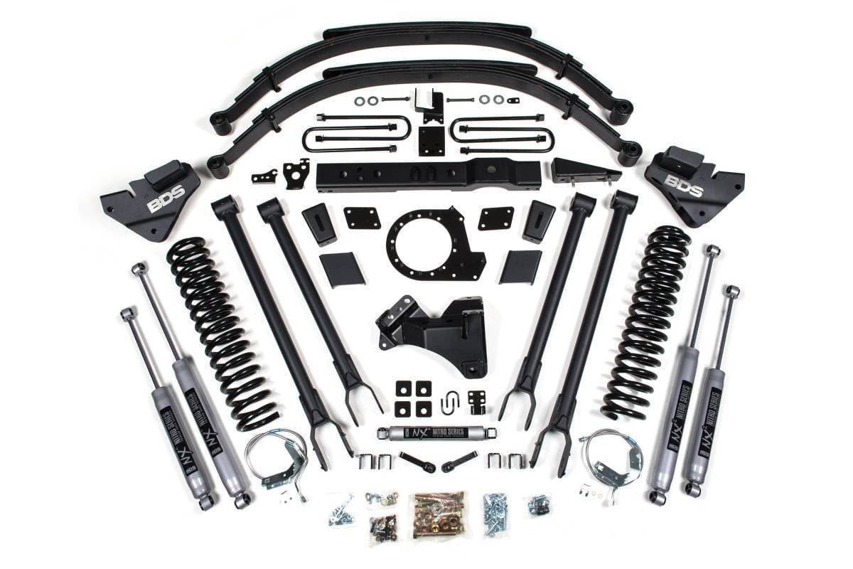 8 Inch 4-Link Conversion Lift Kit | Ford F250/F350 Super Duty (2017-2019) 4WD Diesel | w/ FOX 2.0 Performance Series Shocks | BDS Suspension