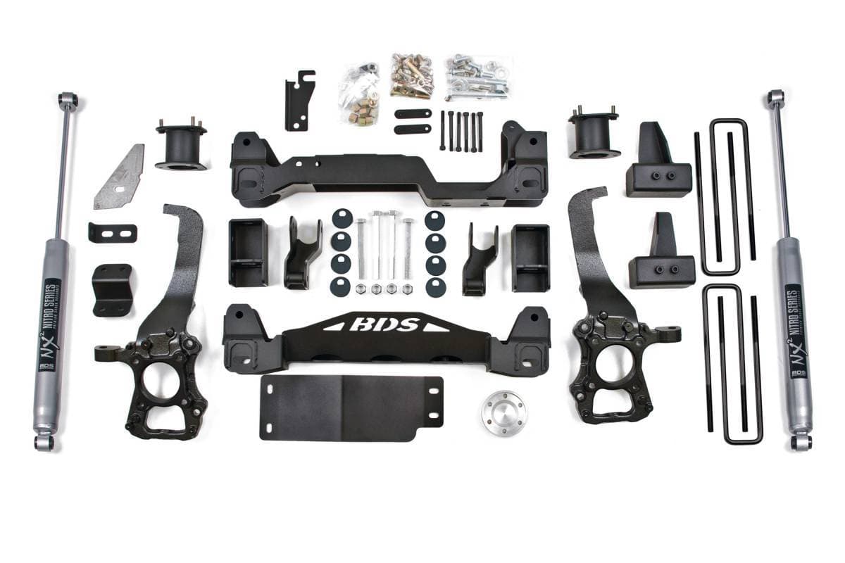 4 Inch Lift Kit | 2014 Ford F-150 4WD | 4 Inch Block Kit w/ FOX 2.0 Performance Series Shocks | BDS Suspension