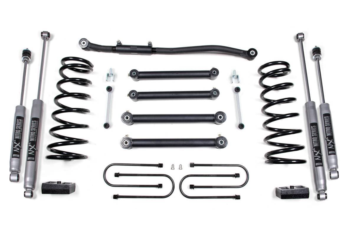 3 Inch Lift Kit | Dodge Ram 2500 (2003-2013) & 3500 (2003-2012) 4WD Gas | 4 Inch Axle | FOX 2.0 Performance Series | BDS Suspension