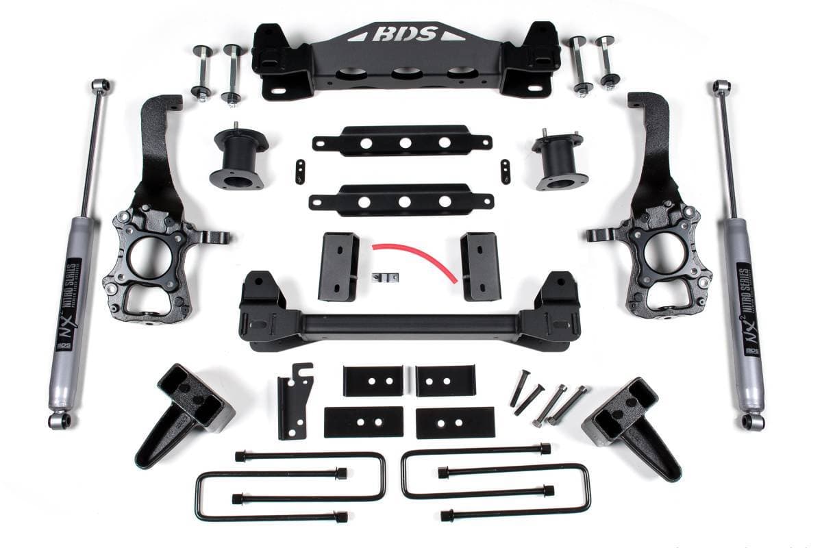 6 Inch Lift Kit | 2014 Ford F150 2WD | 4 Inch Block Kit w/ NX2 Nitro Series Shocks | BDS Suspension