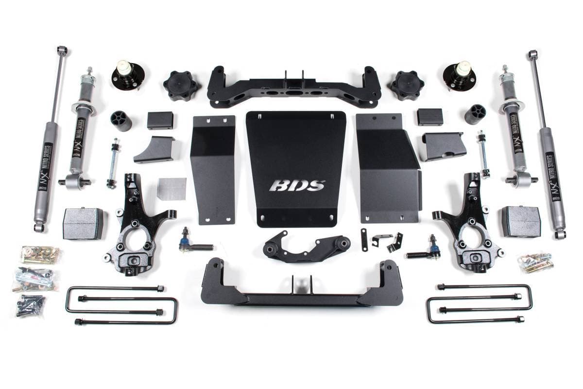 6 Inch Lift Kit | Chevy Silverado & GMC Sierra 1500 (2014-2018) 4WD | Block Kit, NX2 Nitro Series, Cast Steel Control Arms | BDS Suspension