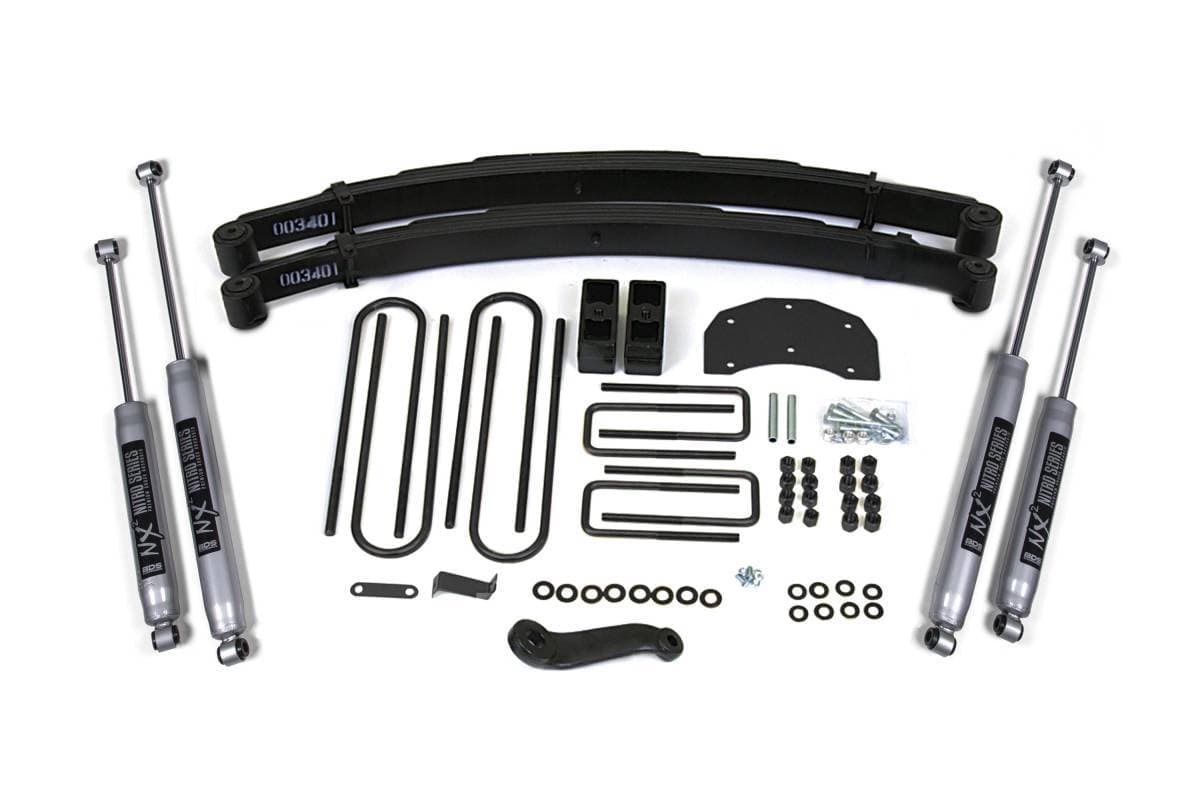 4 Inch Lift Kit | 1980-1996 Ford F350 Monobeam 4WD | w/ NX2 Nitro Series Shocks | BDS Suspension