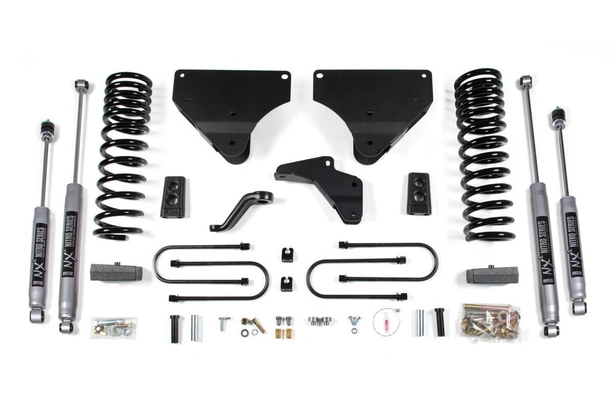 4 Inch Lift Kit | Ram 3500 Diesel (2013-2018) 4WD | 2 Inch Block Kit w/ FOX 2.0 Performance Series Shocks | BDS Suspension