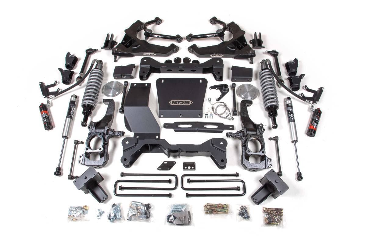 6.5 Inch Lift Kit | FOX 2.5 Coilover Conversion | 2020-2026 Silverado & Sierra 2500HD/3500HD Diesel | Block Kit w/ Factory Overload | FOX 2.5 Performance Elite Rear | BDS Suspension