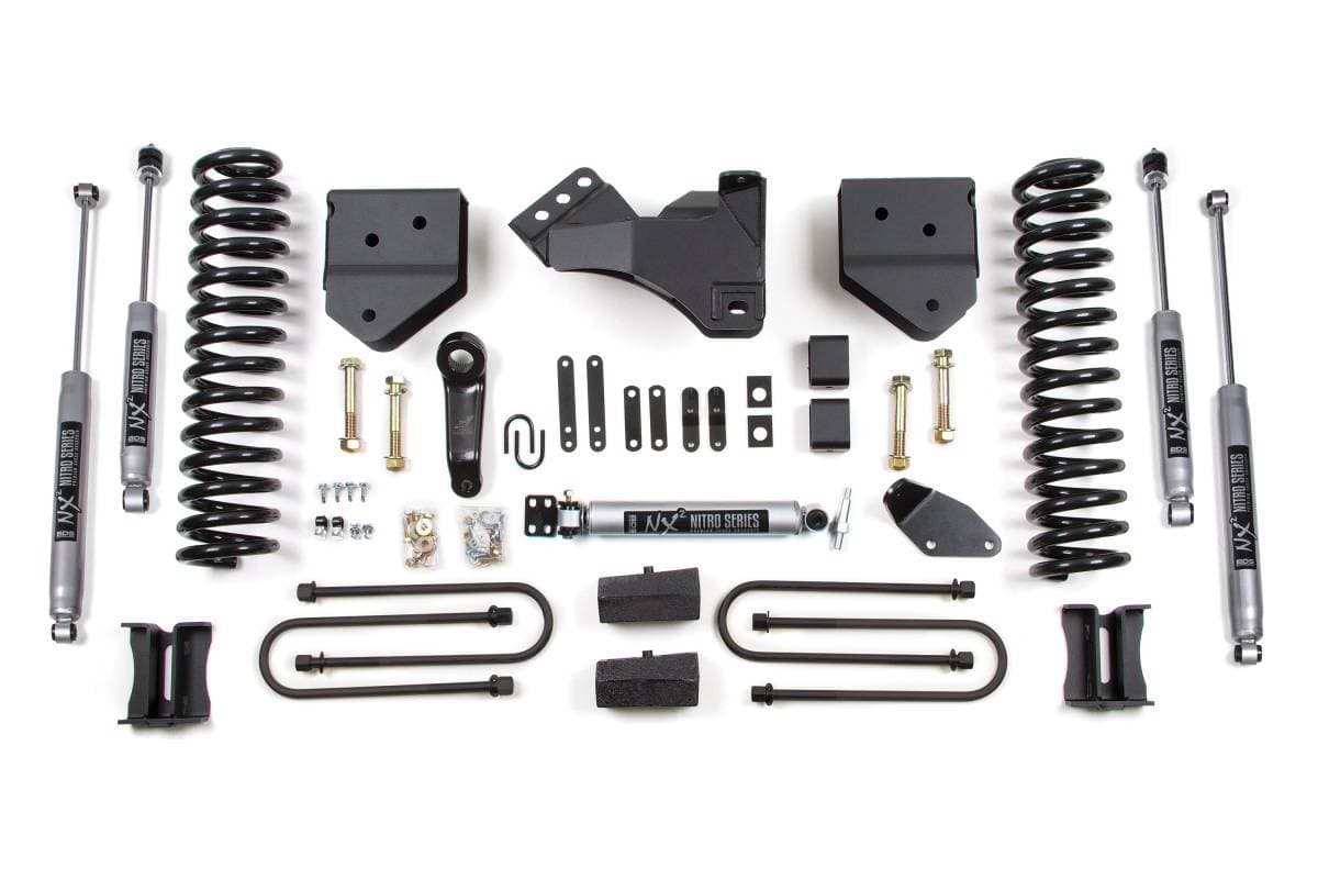 4 Inch Lift Kit | Ford F250/F350 Super Duty (2005-2007) 4WD Diesel | Block Kit Without Factory Overload | NX2 Nitro Series | BDS Suspension