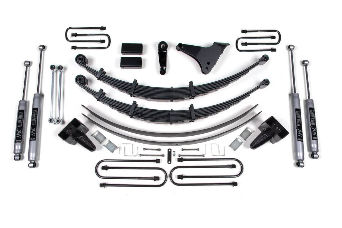 6 Inch Lift Kit | 1999-2004 Ford F250/F350 Super Duty 4WD | Square U-Bolts | Block Kit w/ Factory Overload | NX2 Nitro Series | BDS Suspension