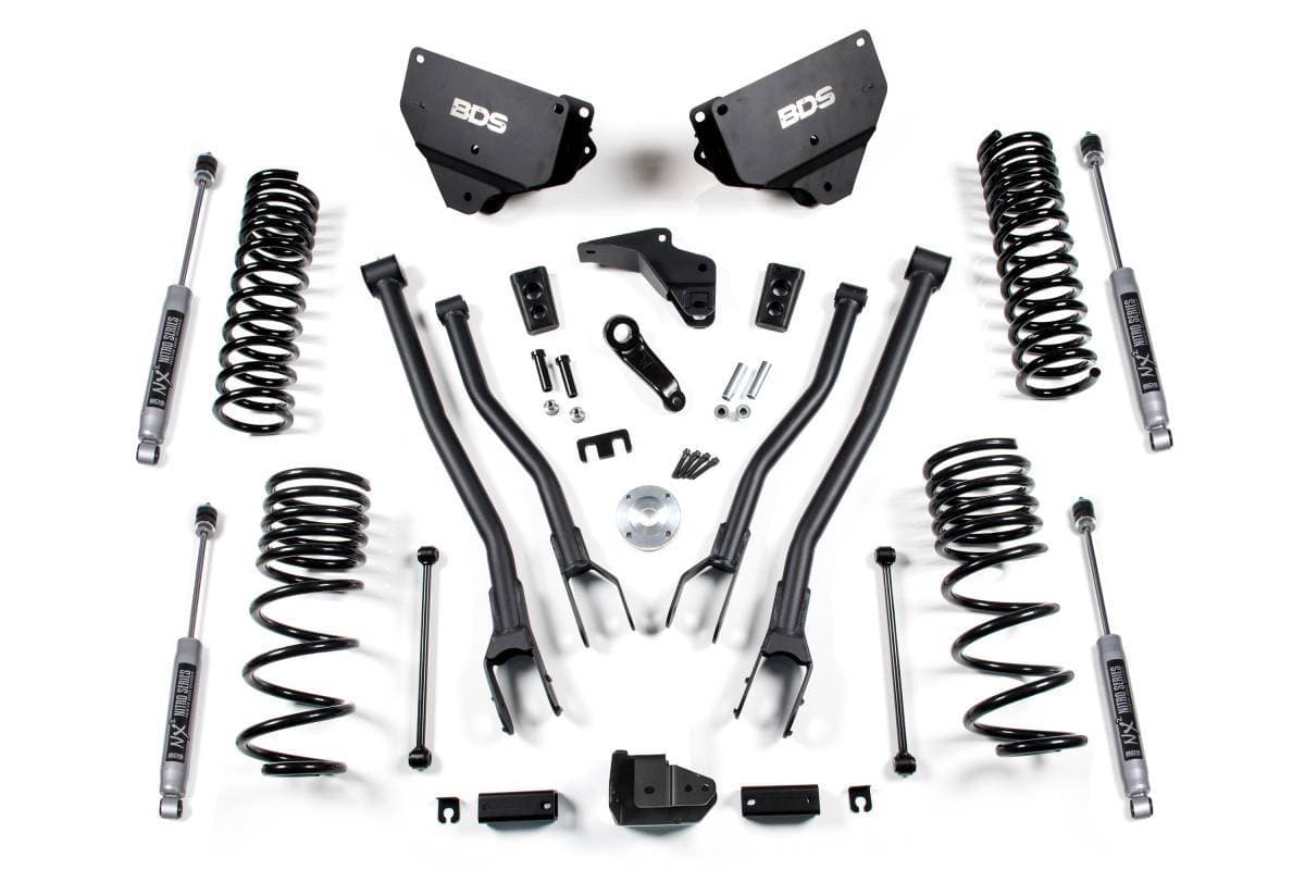 4 Inch Lift Kit w/ 4-Link | Ram 2500 (2014-2018) 4WD Gas | FOX 2.5 Performance Elite Shocks | BDS Suspension