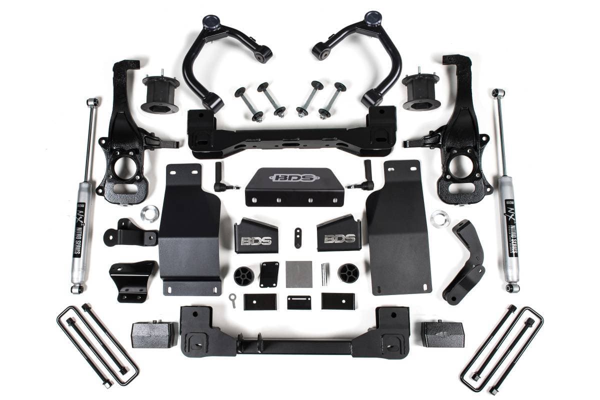 4 Inch Lift Kit | Chevy Silverado & GMC Sierra 1500 4WD Diesel (2019-2024) | NX2 Nitro Rear / Strut Spacer Front | BDS Suspension