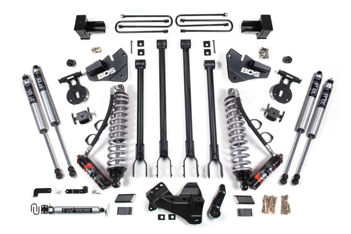 4 Inch Lift Kit w/ 4-Link | FOX 2.5 Performance Elite Coil-Over | Ford F350 Super Duty DRW (2017-2019) 4WD Diesel | BDS Suspension
