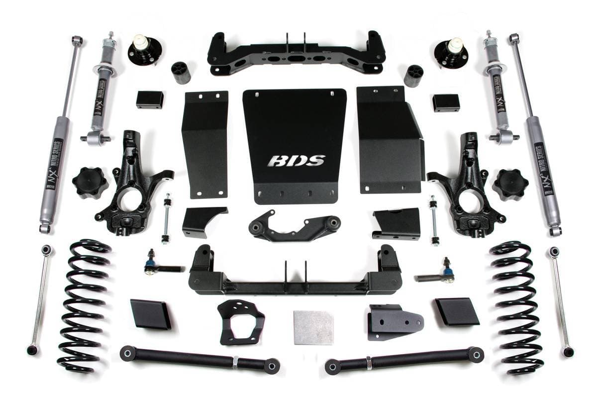 6 Inch Lift Kit | Chevy/GMC Suburban, Tahoe, Yukon/XL 1500 (2015-2019) 4WD | Cast Steel Control Arms | w/ NX2 Nitro Series Shocks | BDS Suspension
