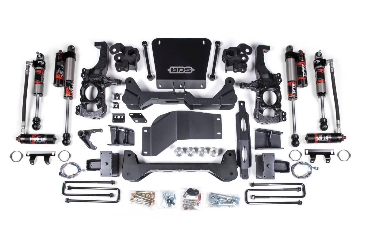 6.5 Inch Lift Kit | FOX 2.5 Performance Elite | Chevy Silverado/GMC Sierra 2500HD/3500HD (2020-2026) 4WD | 6 Inch Block Kit Without Overload | BDS Suspension