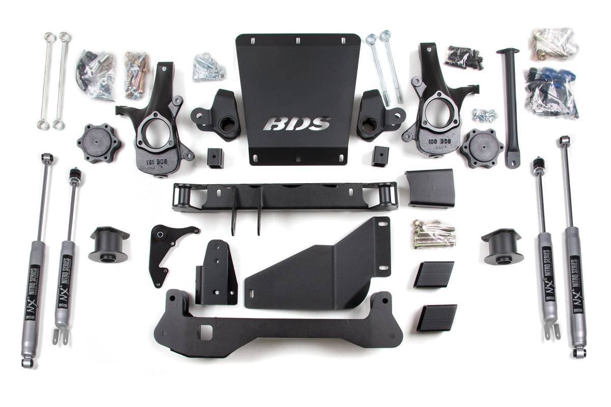 4 Inch Lift Kit | Chevy/GMC Avalanche, Suburban, Tahoe & Yukon 1500 (2000-2006) 4WD | w/ NX2 Nitro Series Shocks | BDS Suspension