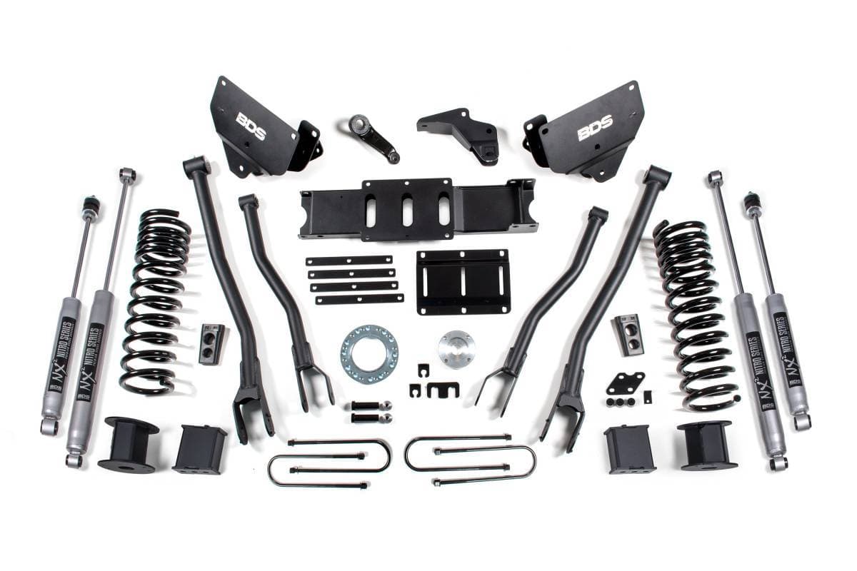 6 Inch Lift Kit w/ 4-Link | Ram 3500 Diesel w/ Rear Air Ride (2013-2018) 4WD | 8-Bolt Indexing Ring | NX2 Nitro Series | BDS Suspension