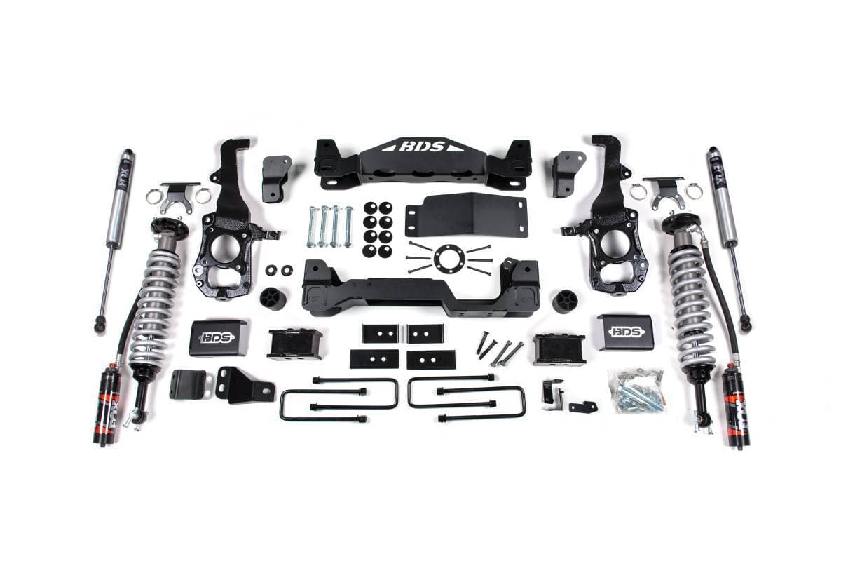 4 Inch Lift Kit | FOX 2.5 Performance Elite Coil-Over | Ford F150 (2021-2026) 4WD | 2 Inch Block Kit w/ FOX 2.0 Performance Series Rear Shocks | BDS Suspension
