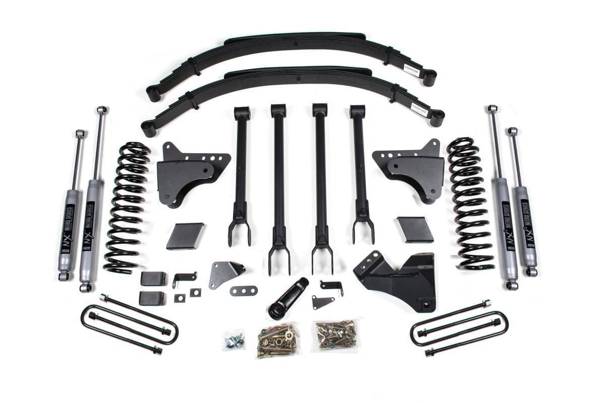 6 Inch Lift Kit w/ 4-Link | Ford F250/F350 Super Duty (2011-2016) 4WD Gas | Factory 3 Inch Rear Blocks | FOX 2.0 Performance Series | BDS Suspension
