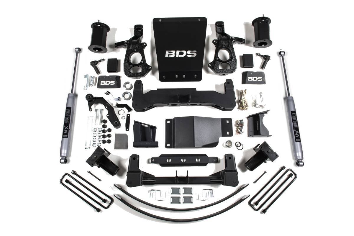 8 Inch Lift Kit | 2014-2018 Chevy Silverado / GMC Sierra 1500 4WD | Aluminum/Stamped Steel Control Arms | w/ NX2 Nitro Series Shocks | BDS Suspension