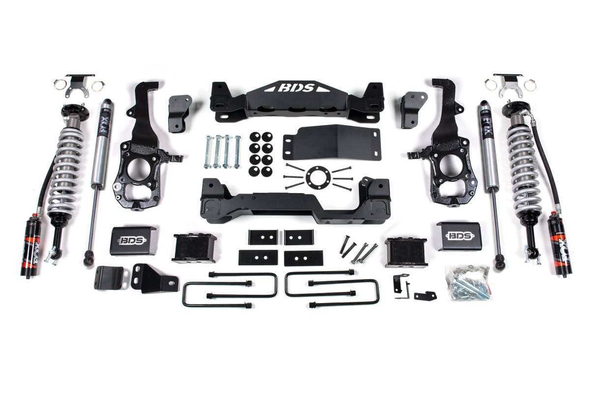 6 Inch Lift Kit | FOX 2.5 Performance Elite Coil-Over | Ford F150 (2021-2026) 4WD | 5 Inch Block Kit w/ FOX 2.5 Performance Elite Rear Shocks | BDS Suspension