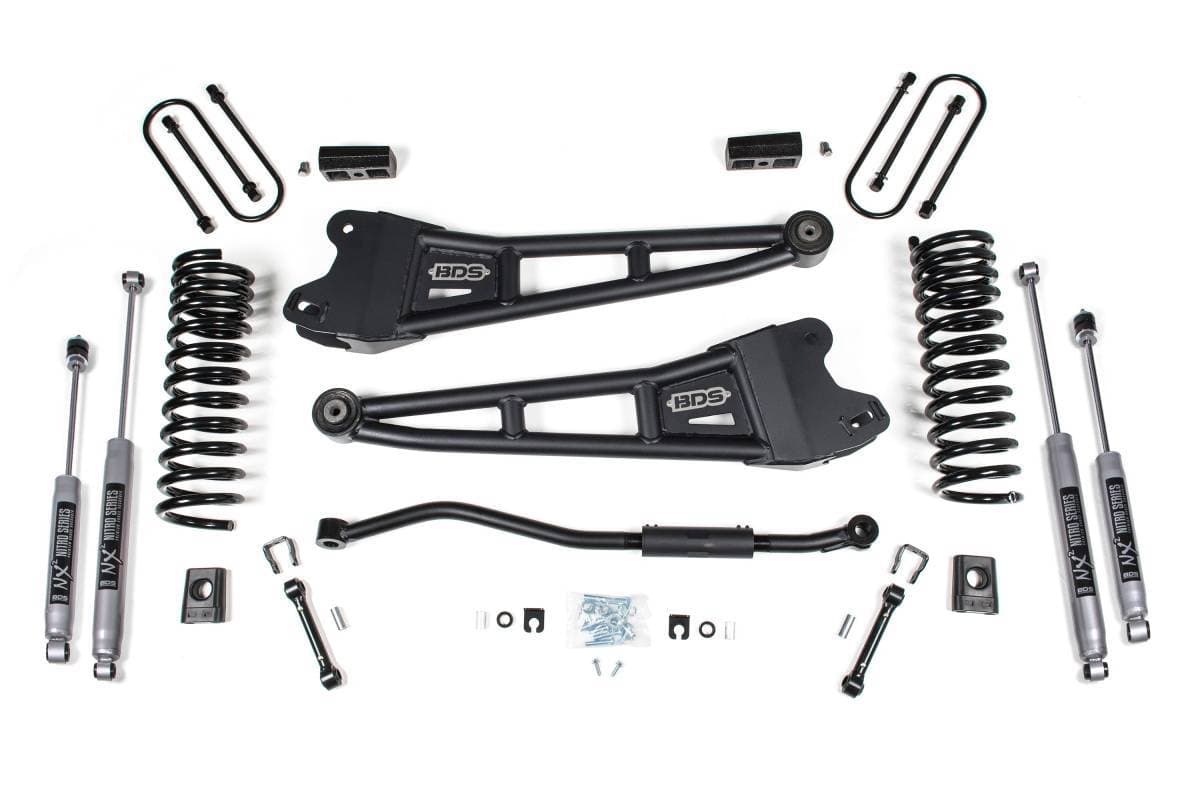 3 Inch Lift Kit w/ Radius Arms | Ram 3500 (2019-2024) 4WD Diesel | w/o Factory Rear Overload Leaf | FOX 2.0 Performance Series | BDS Suspension