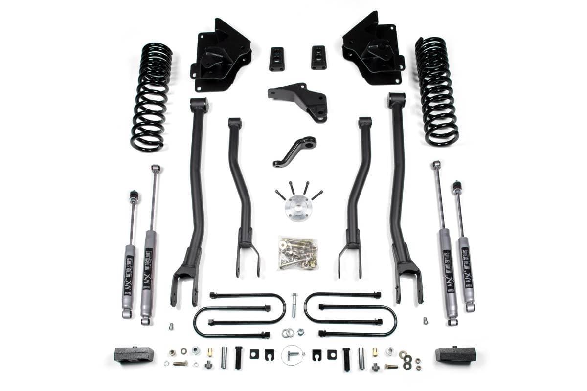 4 Inch Lift Kit w/ 4-Link | Ram 3500 (2013-2018) 4WD Gas | 2 Inch Block Kit | NX2 Nitro Series Shocks | BDS Suspension