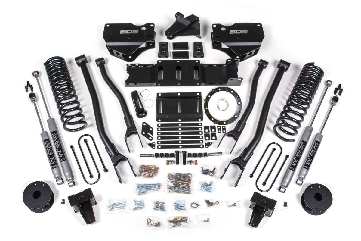 6 Inch 4-Link Lift Kit | Ram 3500 Diesel w/ Rear Air Ride (2019-2024) 4WD | 8-Bolt Indexing Ring | FOX 2.0 Performance Series | BDS Suspension