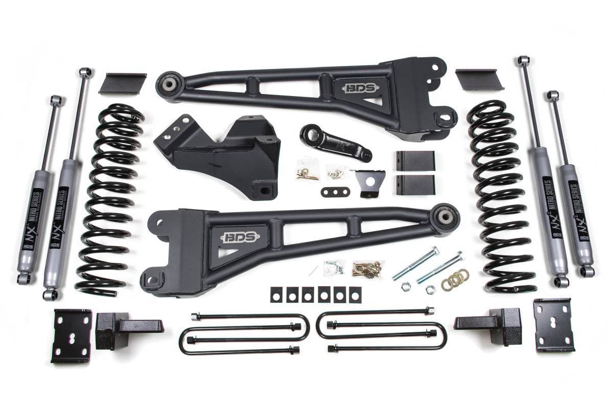 4 Inch Lift Kit w/ Radius Arm | Ford F250/F350 Super Duty (2011-2016) 4WD Gas | 4 Inch Block Kit | FOX 2.0 Performance Series | BDS Suspension