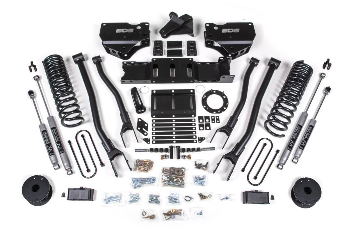 4 Inch Lift Kit w/ 4-Link | Ram 3500 Diesel w/ Rear Air Ride (2019-2024) 4WD | 6-Bolt Indexing Ring | FOX 2.0 Performance Series | BDS Suspension
