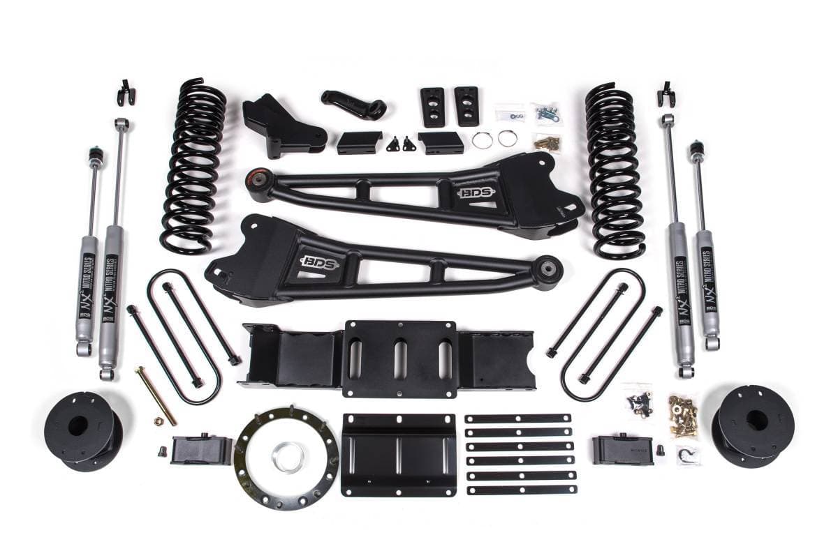 4 Inch Lift Kit w/ 4-Link Radius Arm | Ram 3500 4WD Gas (2019-2023) | Without Factory Rear Overload Leaf | FOX 2.0 Performance Series | BDS Suspension
