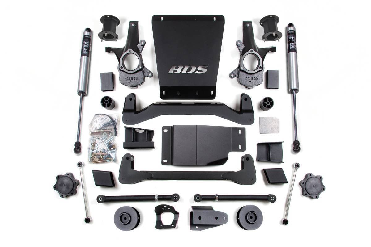 4.5 Inch Lift Kit | 3" Rear Coil Spacer w/ NX2 Nitro Series Shocks | 2007-2014 Chevy/GMC Avalanche, Suburban, Tahoe, Yukon 1500 4WD | BDS Suspension