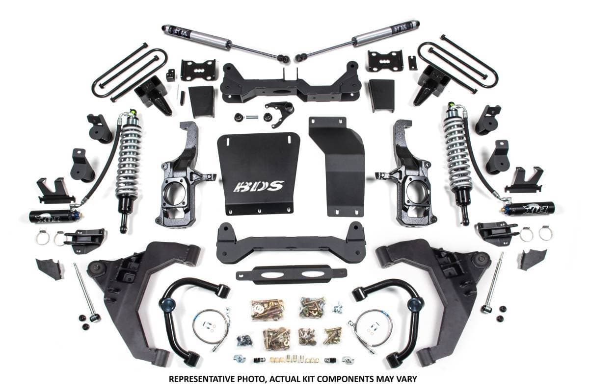 6.5 Inch Lift Kit | FOX 2.5 Coilover Conversion | Chevy Silverado/GMC Sierra 2500HD/3500HD (2011-2019) Diesel | 3" Block w/ Overload | FOX 2.0 Performance Series Rear | BDS Suspension
