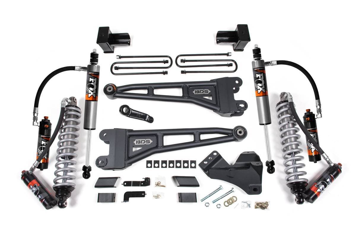 4 Inch Lift Kit w/ Radius Arms | FOX 2.5 Performance Elite Coilover Conversion | Ford F450 Super Duty (2020-2022) 4WD | Rear FOX 2.5 Performance Elite | BDS Suspension