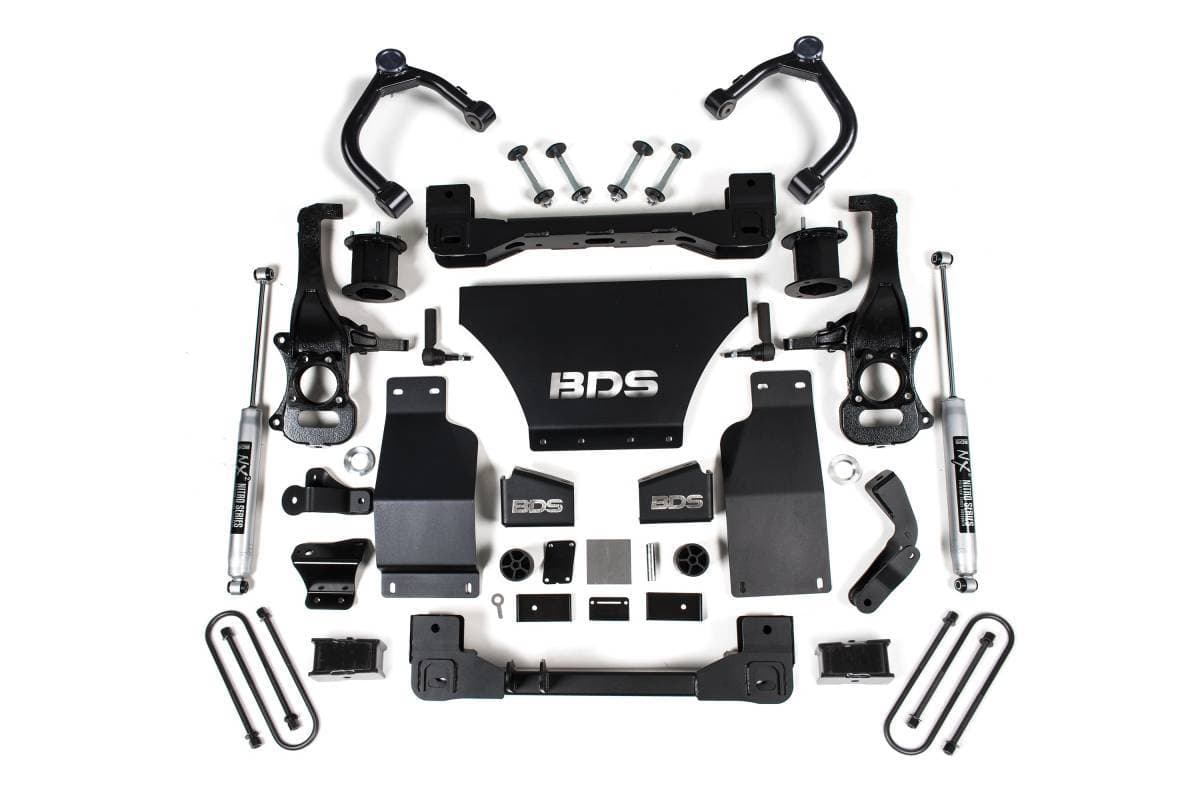 4 Inch Lift Kit | Chevy Silverado & GMC Sierra 1500 (2025-2026) 4WD Gas | NX2 Nitro Rear / Strut Spacer Front | BDS Suspension