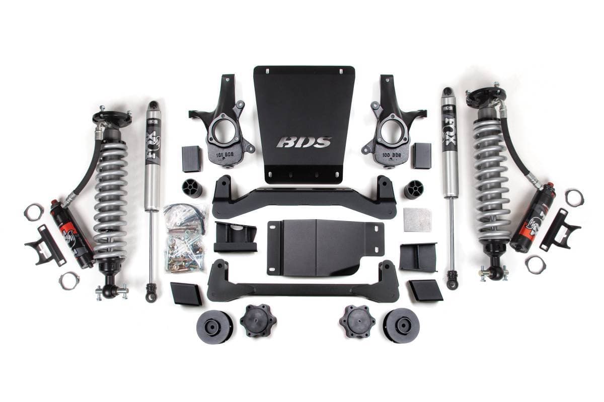 4 Inch Lift Kit | FOX 2.5 Performance Elite Coil-Over | 2007-2014 Chevy/GMC Avalanche, Suburban, Tahoe, Yukon 1500 4WD | 2 Inch Rear Coil Spacer | BDS Suspension