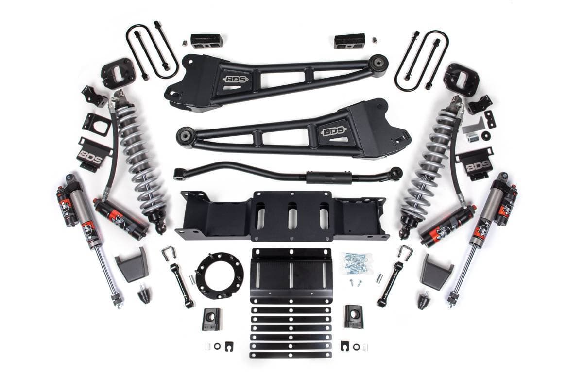 3 Inch Lift Kit w/ Radius Arm & FOX 2.5 Coilover Conversion | Ram 3500 4WD Diesel (2019-2024) | 2in Block w/ Overload | FOX 2.0 Hydro Bump Stop | 6-Bolt | BDS Suspension