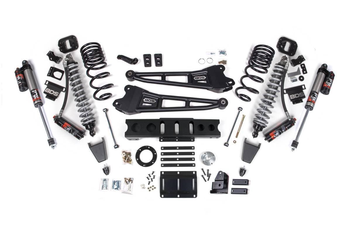4 Inch Lift Kit w/ Radius Arm & FOX 2.5 Coil-Over Conversion Performance Elite | Ram 2500 (2014-2018) 4WD Diesel | Rubber Bump Stop | BDS Suspension