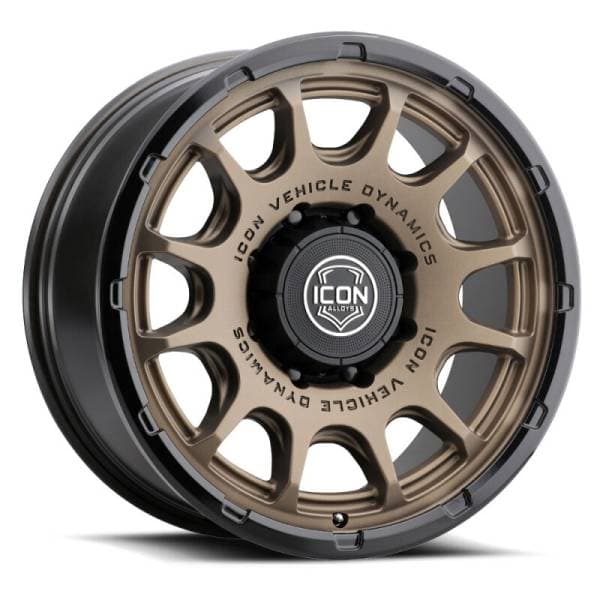 ICON Alloys Rancho 20x9 / 8x170 / 6mm / 5.25in BS Satin Bronze w/ Gloss Black Lip Wheel