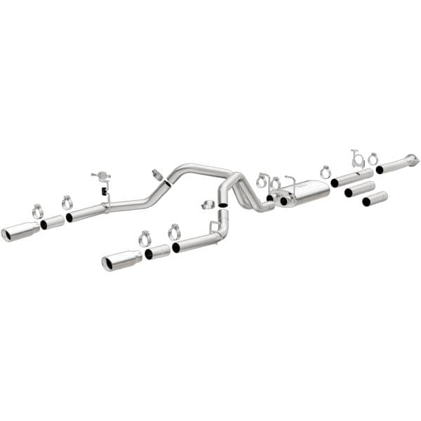 MagnaFlow Stainless Cat-Back Exhaust 2015 Chevy Silverado 2500HD 6.0L Dual Split Rear Exit 4in