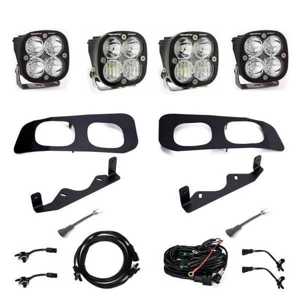 Baja Designs 2023+ Ford F-250/350 Super Duty Squadron Sport Dual Fog Pocket Light Kit w/ Toggle