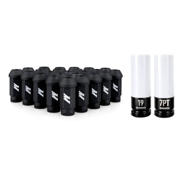 Mishimoto Steel Locking Lug Nuts M14x1.5 24pc Set Black