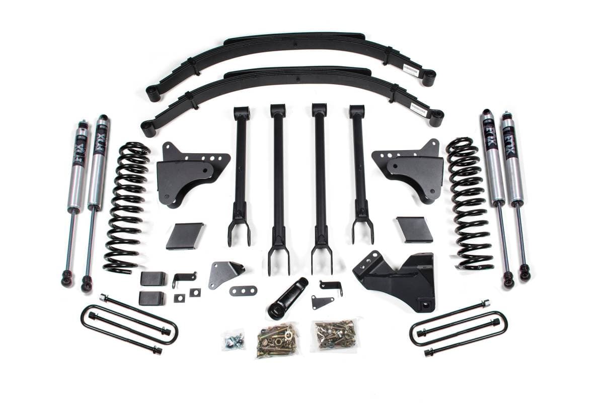 6 Inch Lift Kit w/ 4-Link | Ford F250/F350 Super Duty (2011-2016) 4WD Diesel | Factory 2" Rear Blocks | FOX 2.0 Performance Series | BDS Suspension
